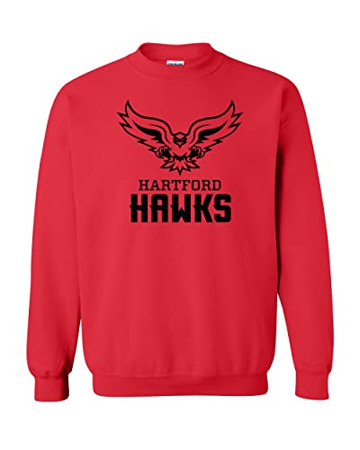 University of Hartford Hawks Crewneck Sweatshirt - Red