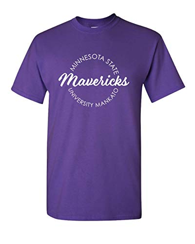 Minnesota State Mankato Circular 1 Color T-Shirt - Purple