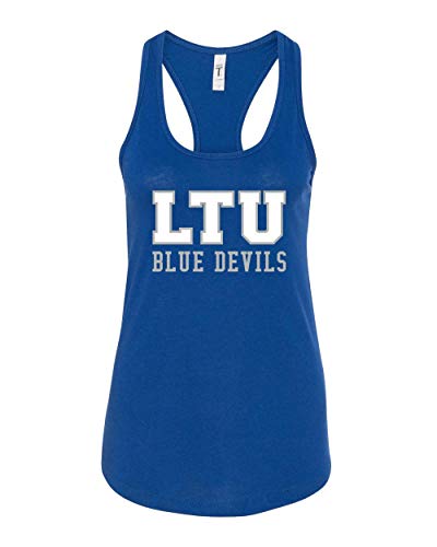 LTU Lawrence Tech Blue Devils Block Two Color Tank Top - Royal