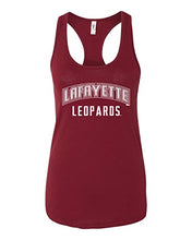 Load image into Gallery viewer, Lafayette Leopards Paw Ladies Racer Tank Top - Cardinal

