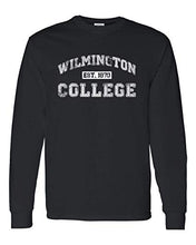 Load image into Gallery viewer, Wilmington College Est 1870 Long Sleeve T-Shirt - Black
