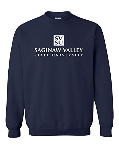 SVSU Stacked One Color Crewneck Sweatshirt - Navy