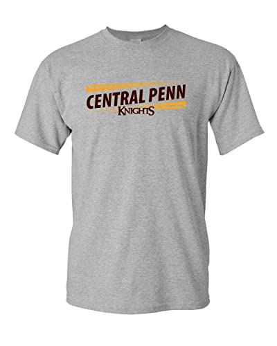 Central Penn Knights Slant Text T-Shirt - Sport Grey