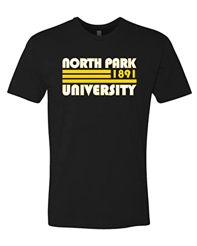 Retro North Park University Soft Exclusive T-Shirt - Black