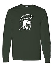 Load image into Gallery viewer, Illinois Wesleyan Titan Head Long Sleeve T-Shirt - Forest Green
