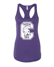 Load image into Gallery viewer, Capital University C Crusaders Ladies Tank Top - Purple Rush
