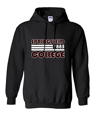 Retro Springfield College Hooded Sweatshirt - Black