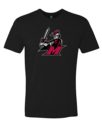 Manhattanville College Full Color Mascot Exclusive Soft Shirt - Black