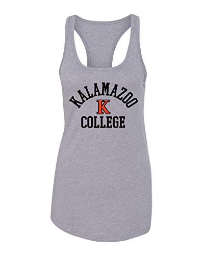 Kalamazoo K College Arched Two Color Tank Top - Heather Grey