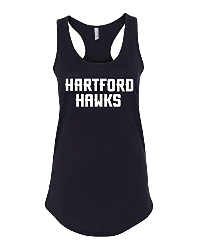 University of Hartford Text Ladies Tank Top - Black