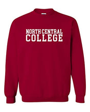 Load image into Gallery viewer, North Central College Block Crewneck Sweatshirt - Cardinal Red
