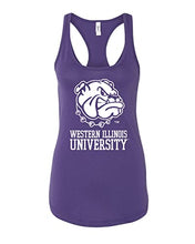 Load image into Gallery viewer, Western Illinois Leatherneck Mascot Ladies Tank Top - Purple Rush
