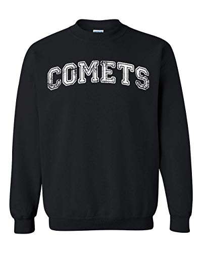 Olivet Comets White Ink Crewneck Sweatshirt - Black