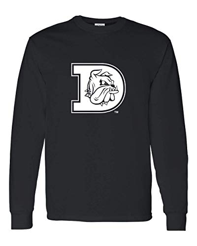 Minnesota Duluth White Bulldog Long Sleeve T-Shirt - Black