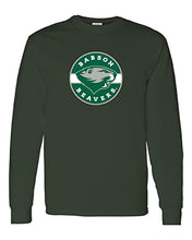 Load image into Gallery viewer, Babson Beavers Circle Logo Long Sleeve T-Shirt - Forest Green
