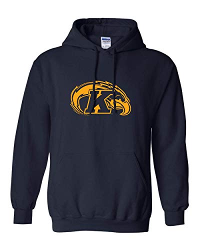 Kent State One Color Mascot Logo Hooded Sweatshirt - Navy