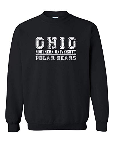 Ohio Northern 1 Color Text Crewneck Sweatshirt - Black