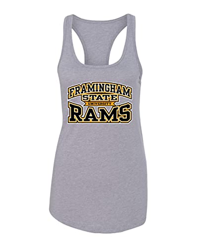 Framingham State University Stacked Ladies Tank Top - Heather Grey