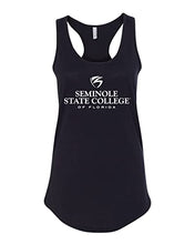 Load image into Gallery viewer, Seminole State College Stacked Ladies Tank Top - Black
