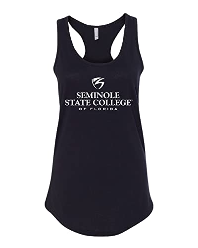 Seminole State College Stacked Ladies Tank Top - Black