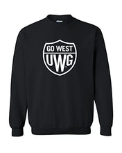 Load image into Gallery viewer, University of West Georgia Go West Crewneck Sweatshirt - Black
