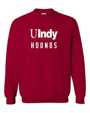 Load image into Gallery viewer, Univ of Indianapolis UIndy Hounds White Text Crewneck Sweatshirt - Cardinal Red
