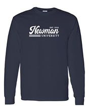 Load image into Gallery viewer, Vintage Newman University Long Sleeve T-Shirt - Navy
