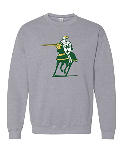 St. Norbert College Green Knights Crewneck Sweatshirt - Sport Grey