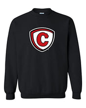 Load image into Gallery viewer, Carthage College Full Shield Crewneck Sweatshirt - Black
