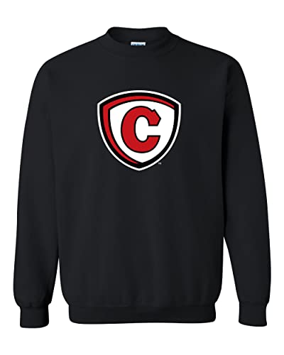 Carthage College Full Shield Crewneck Sweatshirt - Black