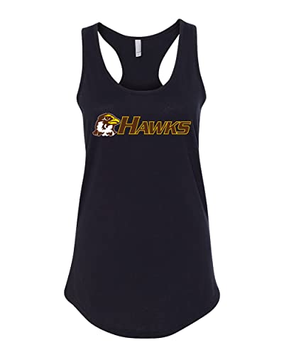 Quincy University Hawks Ladies Tank Top - Black