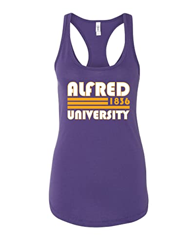 Retro Alfred University Ladies Tank Top - Purple Rush