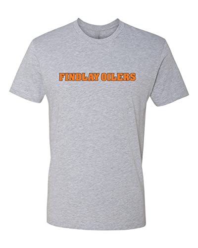 University of Findlay Oilers Text Logo Exclusive Soft Shirt - Dark Heather Gray