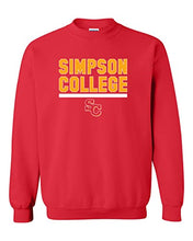 Load image into Gallery viewer, Simpson College Block Crewneck Sweatshirt - Red
