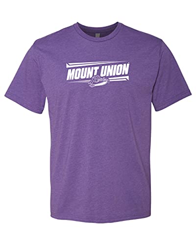 Mount Union Raiders Slant One Color Exclusive Soft Shirt - Purple Rush