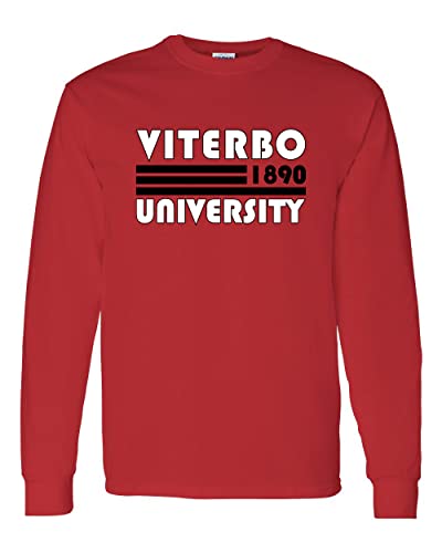 Retro Viterbo University Long Sleeve T-Shirt - Red