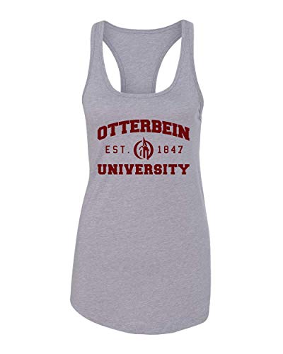 Otterbein University Est 1847 Ladies Tank Top - Heather Grey