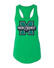 Load image into Gallery viewer, Mercyhurst University Full Color Ladies Racer Tank Top - Kelly Green
