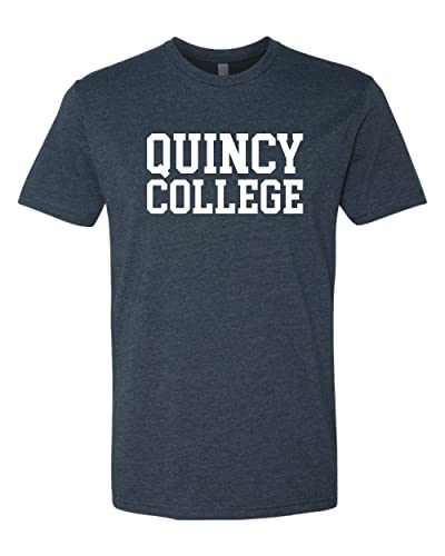 Quincy College Block Letters Exclusive Soft Shirt - Midnight Navy