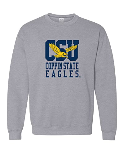 Coppin State University Mascot Crewneck Sweatshirt - Sport Grey