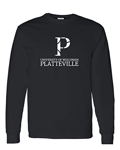 Wisconsin Platteville P Long Sleeve Shirt - Black