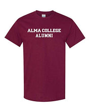Load image into Gallery viewer, Alma College Alumni 1 Color Text Adult T-Shirt | Alma College Scotty Student and Alumni Mens/Womens T-Shirt - Maroon
