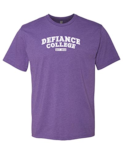 Defiance College EST 1850 One Color Exclusive Soft Shirt - Purple Rush