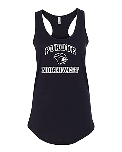 Purdue Northwest Stacked One Color Tank Top - Black