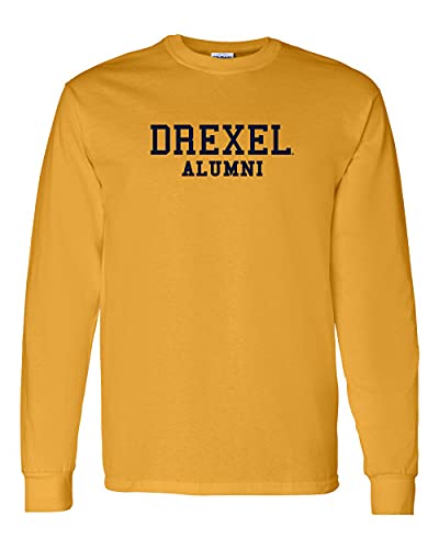 Drexel University Alumni Navy Text Long Sleeve - Black