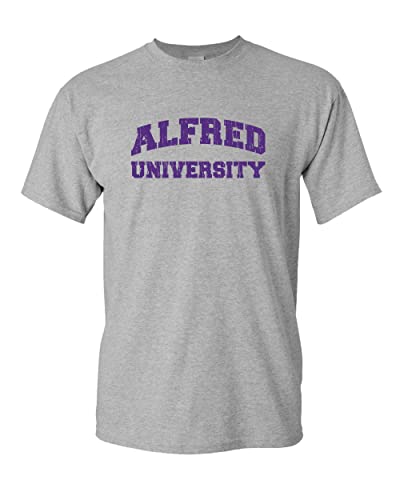 Alfred University Block Letters T-Shirt - Sport Grey