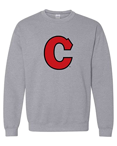Carthage College C Crewneck Sweatshirt - Sport Grey