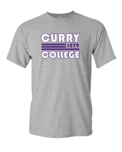 Retro Curry College T-Shirt - Sport Grey