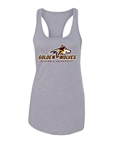 Alvernia University Golden Wolves Ladies Tank Top - Heather Grey