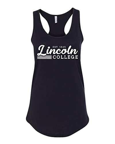 Vintage Lincoln College Est 1865 Ladies Tank Top - Black